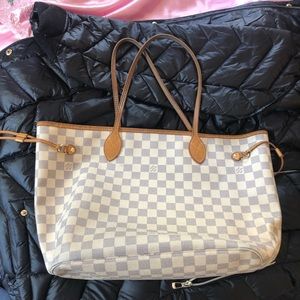 Authentic Louis Vuitton Neverfull MM Damier Azur